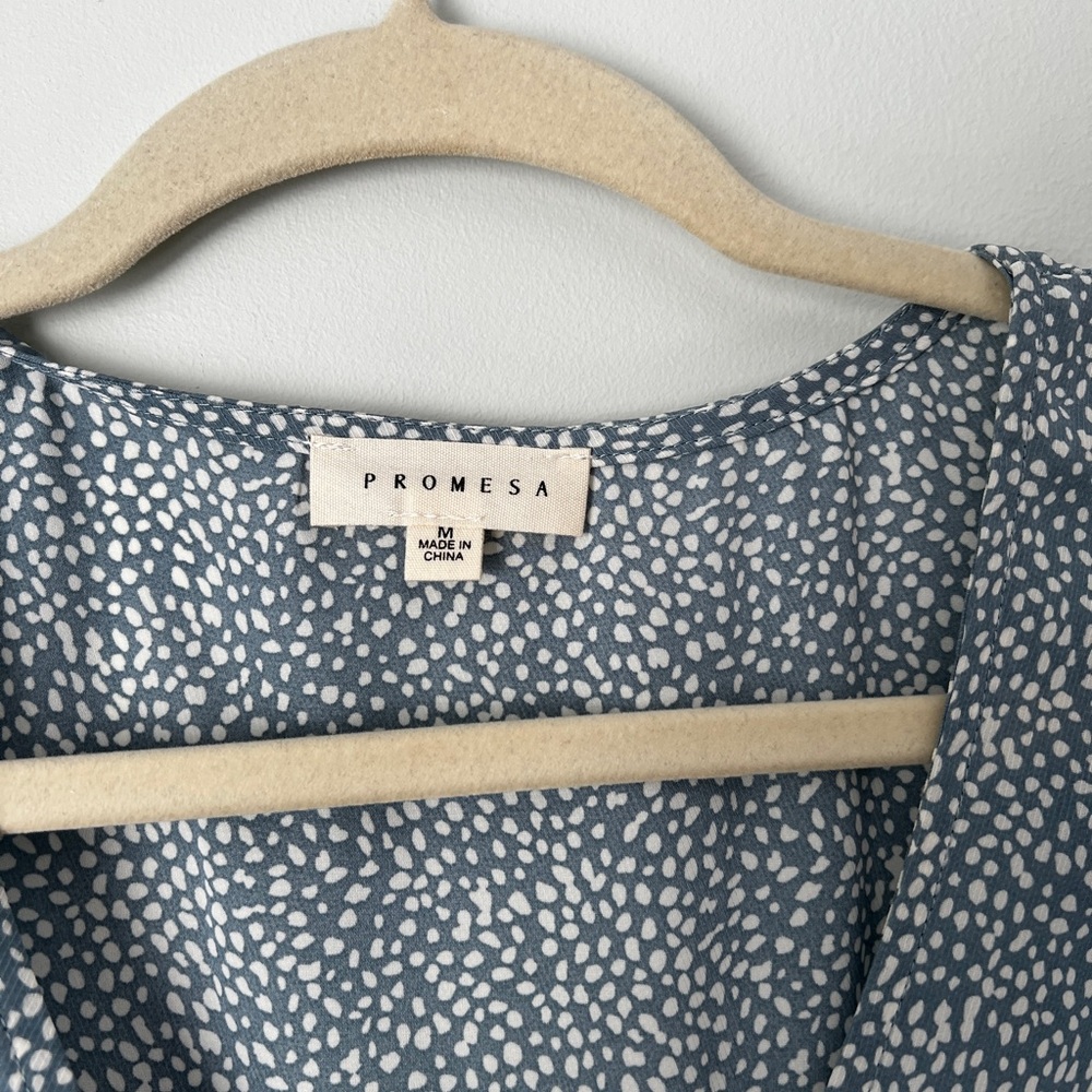 Promesa Speckled Blue and White Dress - Picture 3 of 3